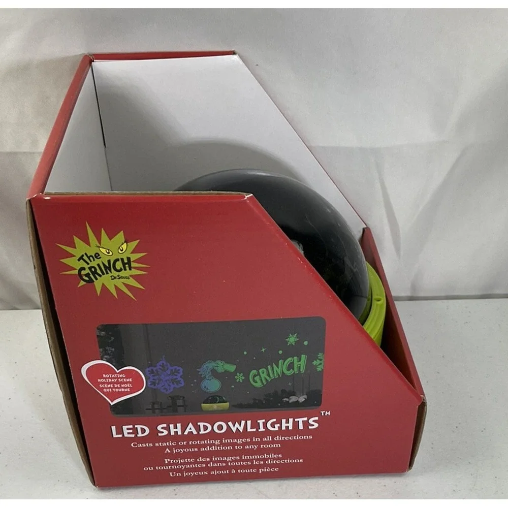 Dr Seuss The Grinch LED Shadowlights Color Changing Rotating Projector Gemmy